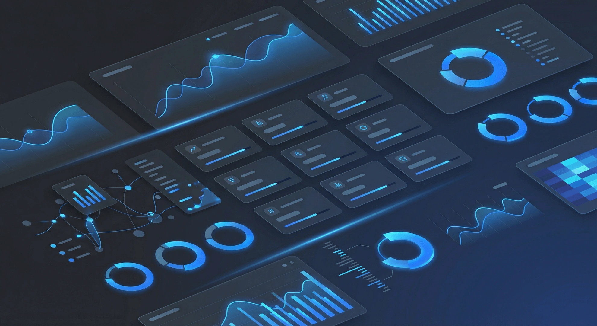 Digital marketing analytics dashboard showing SEO performance metrics and growth results